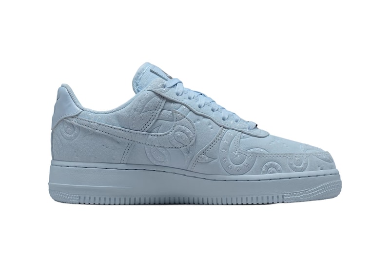 Nike Air Force 1 Low “PaisleyHydrogen Blue" Hydrogen Blue/Metallic Silver/Hydrogen Blue Suede IO1259-400 Release Info