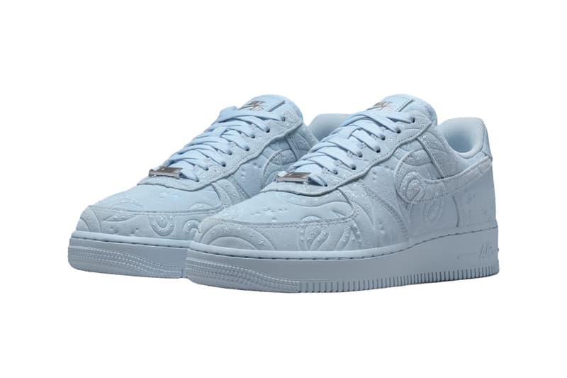 Nike Air Force 1 Low “PaisleyHydrogen Blue" Hydrogen Blue/Metallic Silver/Hydrogen Blue Suede IO1259-400 Release Info