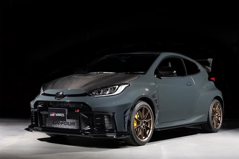 Toyota GR Yaris MORIZO RR limited-edition hot hatch with Gravel Khaki paint, carbon-fibre rear wing and track-focused aero