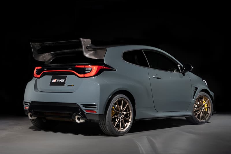 Toyota GR Yaris MORIZO RR limited-edition hot hatch with Gravel Khaki paint, carbon-fibre rear wing and track-focused aero