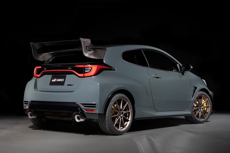 Toyota GR Yaris MORIZO RR limited-edition hot hatch with Gravel Khaki paint, carbon-fibre rear wing and track-focused aero