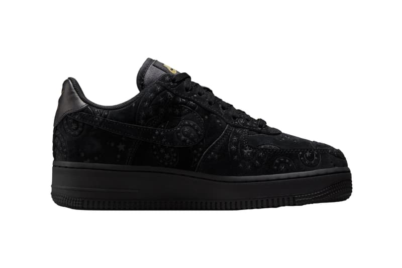 Nike Air Force 1 Low Black Paisley IO1259-001 Release Info