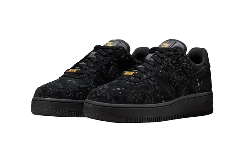 Nike Air Force 1 Low Black Paisley IO1259-001 Release Info