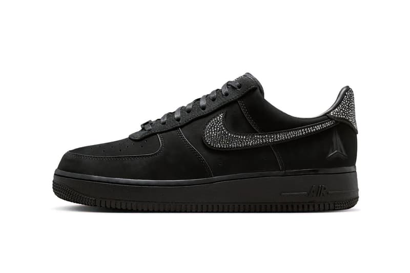 Ja Morant x Nike Air Force 1 Low "Swarovski" Black/Metallic Silver-Cobalt Bliss