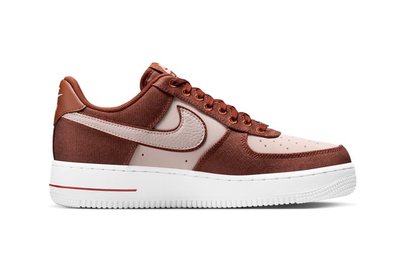 Nike Air Force 1 Low Cinnamon/Silt Red-White-Metallic Silver Release Info