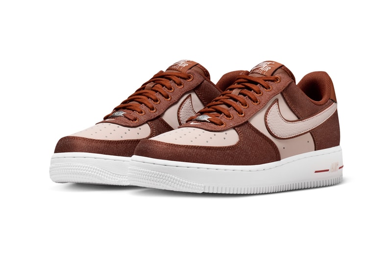 Nike Air Force 1 Low Cinnamon/Silt Red-White-Metallic Silver Release Info