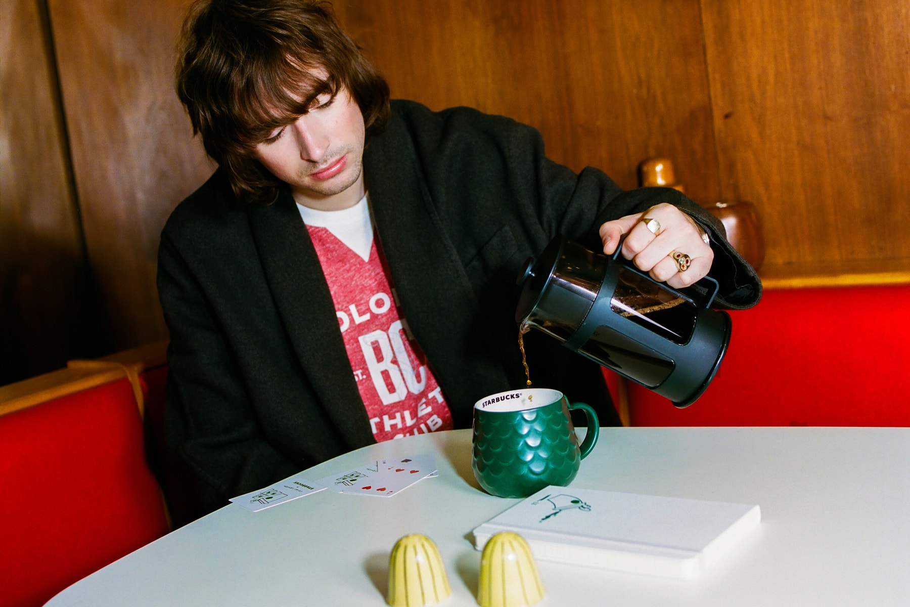 starbucks house of coffee sarah andelman lucas zanotto collaboration k-way nordica poldo dog couture gene gallagher campaign lifestyle collection reserve milan roastery