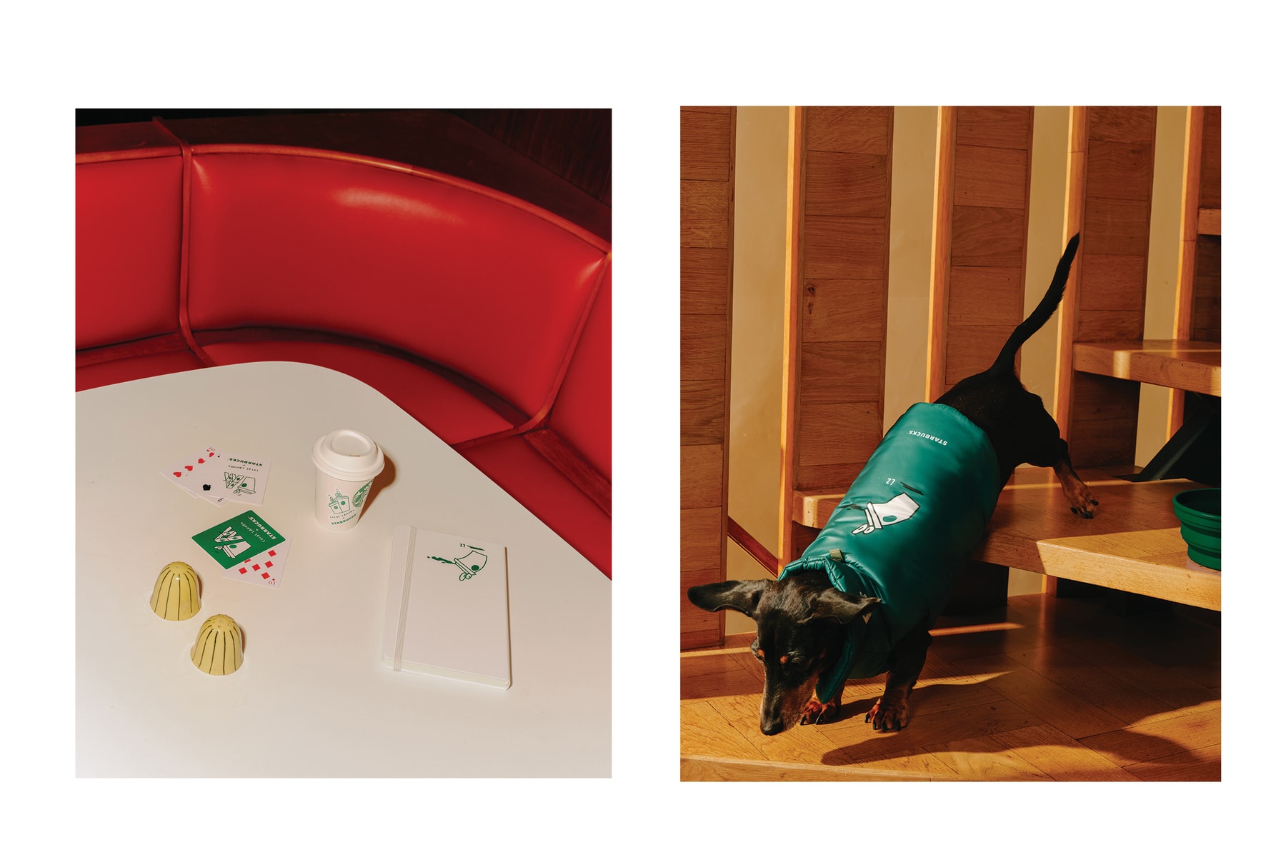 starbucks house of coffee sarah andelman lucas zanotto collaboration k-way nordica poldo dog couture gene gallagher campaign lifestyle collection reserve milan roastery