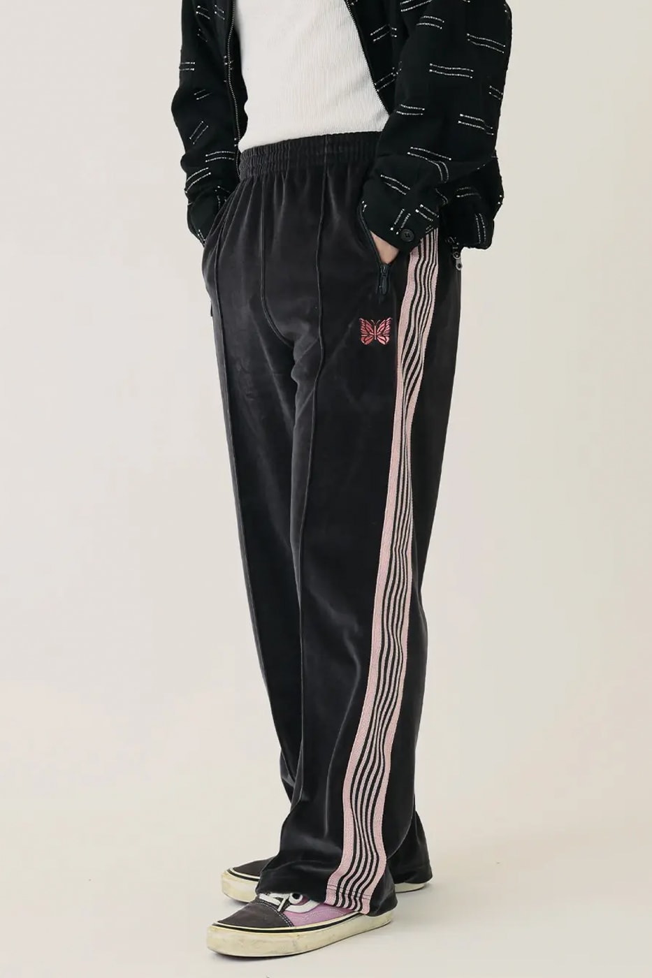 JOURNAL STANDARD x NEEDLES SS26 Velour Track Pants Crafted from premium C/PE velour
