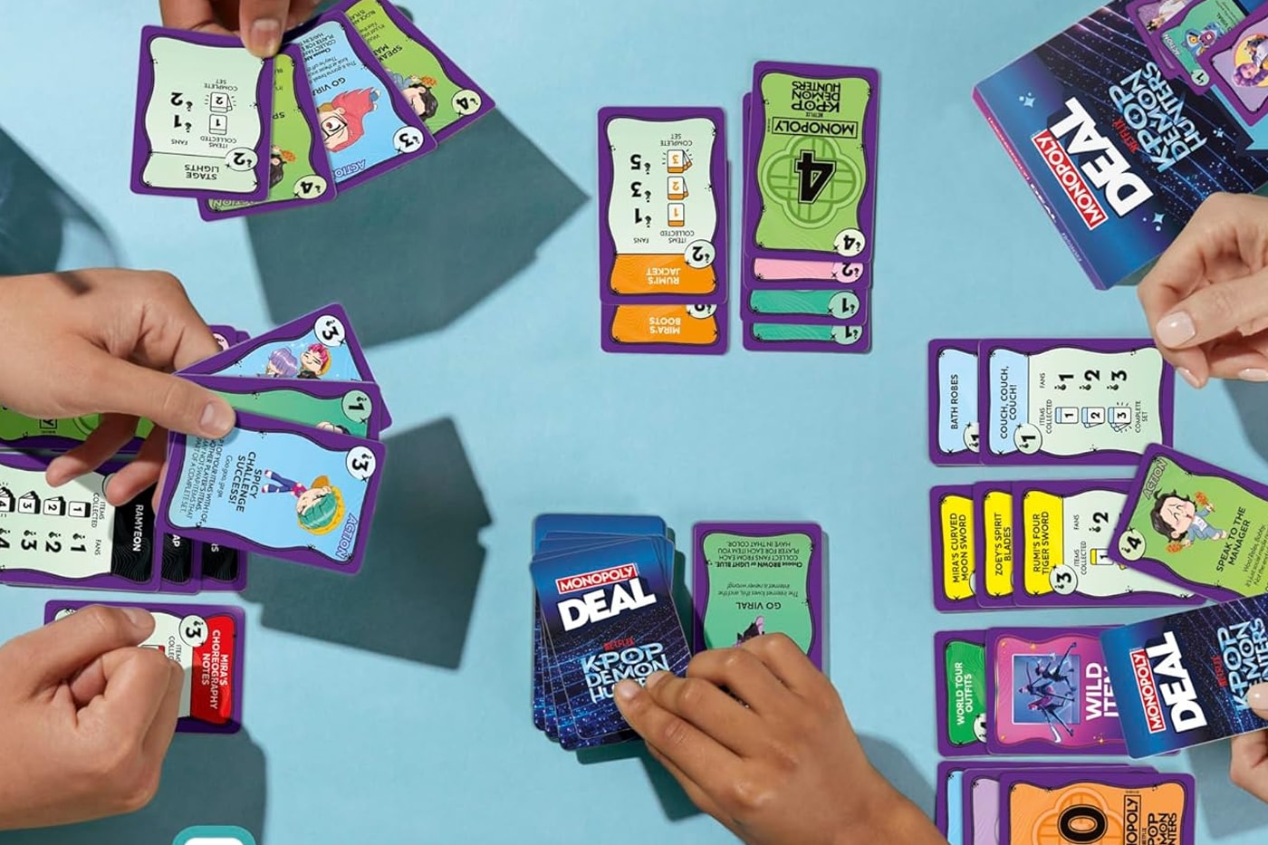 'KPop Demon Hunters' Reimagines Monopoly Deal in First Netflix and Hasbro Partnership Releases release info board game plush toys electronics amazon