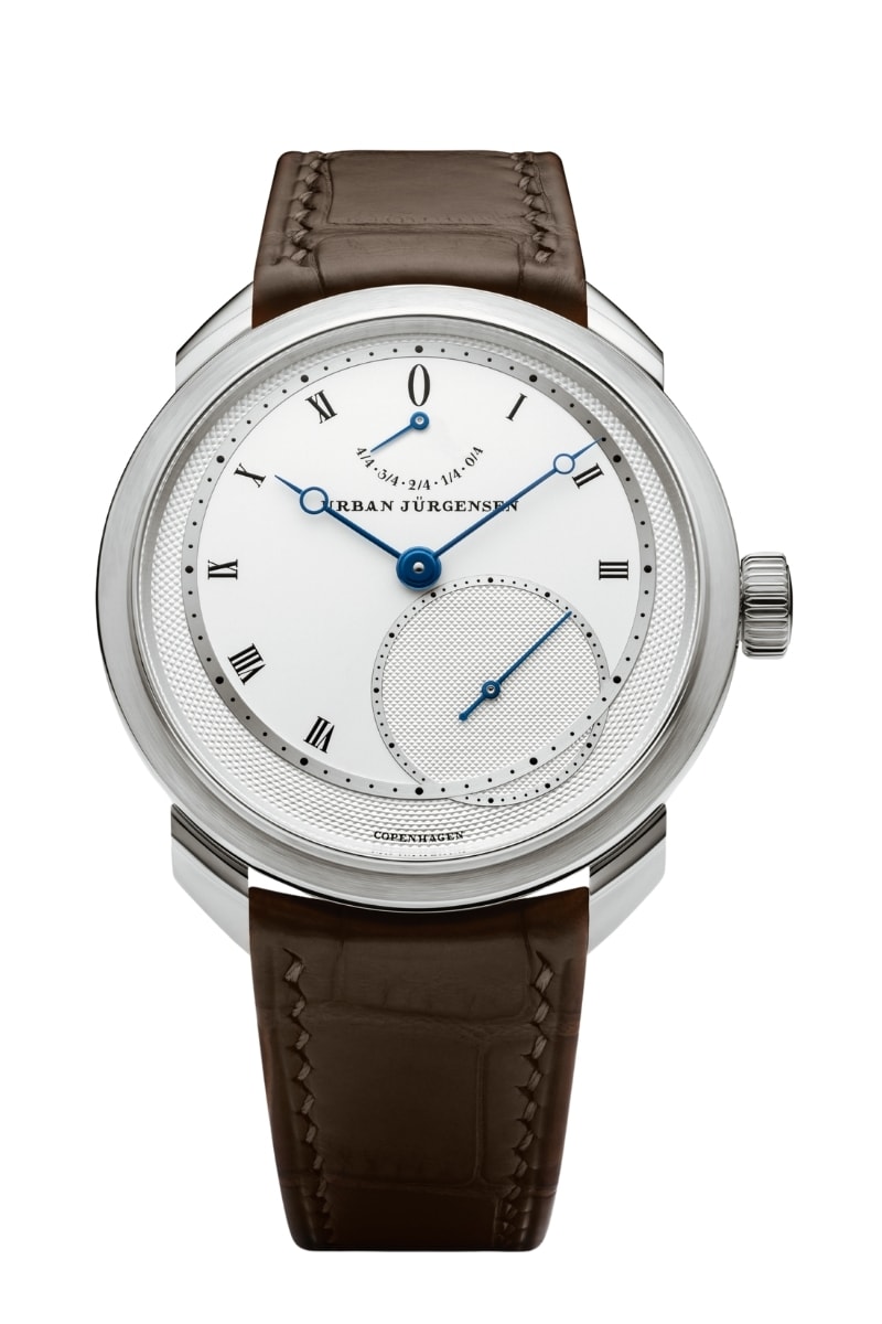 Wrist Check Timothée Chalamet Urban Jürgensen UJ-2 Platinum Case Light Silver Dial Golden Globes 2026