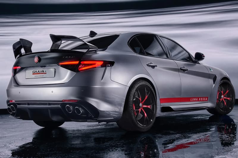 Alfa Romeo Giulia Quadrifoglio Luna Rossa limited-edition super saloon with Luna Rossa-inspired carbon aero and iridescent paint