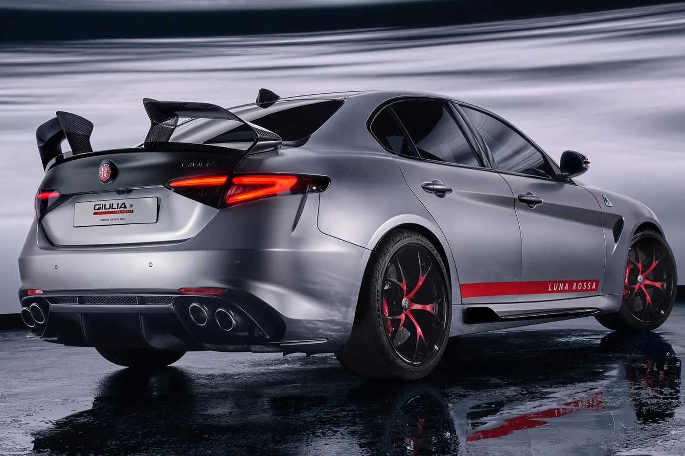 Alfa Romeo Giulia Quadrifoglio Luna Rossa limited-edition super saloon with Luna Rossa-inspired carbon aero and iridescent paint