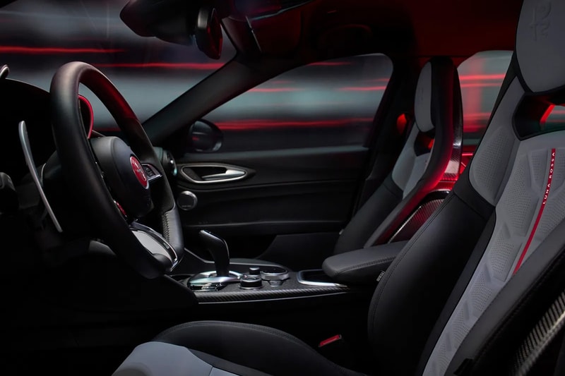Alfa Romeo Giulia Quadrifoglio Luna Rossa limited-edition super saloon with Luna Rossa-inspired carbon aero and iridescent paint