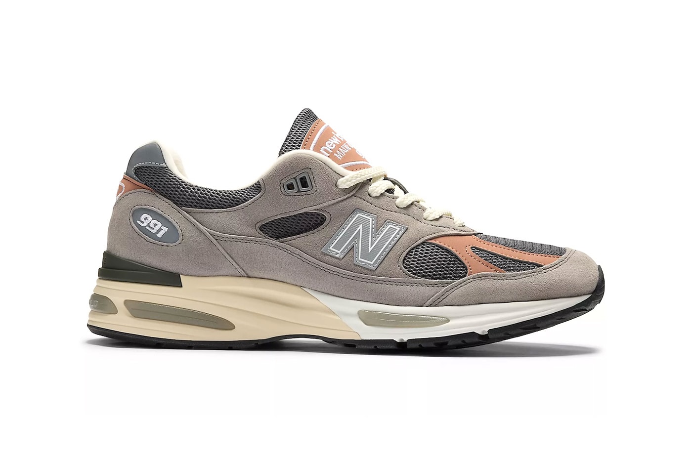 New Balance 991v2 Elephant Grey Salmon U991GC2 Official Images