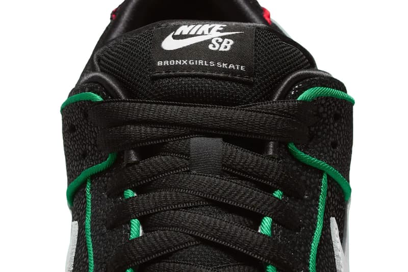 Bronx Girls Skate x Nike SB Dunk Low Black/Challenge Red-Total Orange-White HV1664-001 Release Info