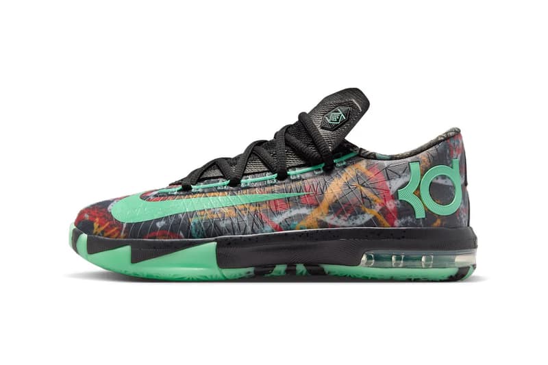 Official Look at the Nike KD 6 All-Star "Illusion" Multi-Color/Green Glow-Black FQ8356-900