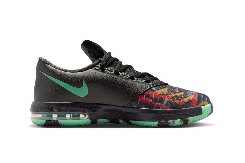 Official Look at the Nike KD 6 All-Star "Illusion" Multi-Color/Green Glow-Black FQ8356-900