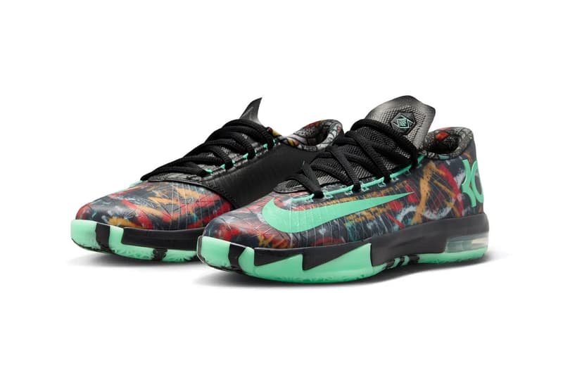 Official Look at the Nike KD 6 All-Star "Illusion" Multi-Color/Green Glow-Black FQ8356-900