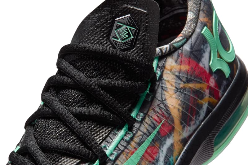 Official Look at the Nike KD 6 All-Star "Illusion" Multi-Color/Green Glow-Black FQ8356-900