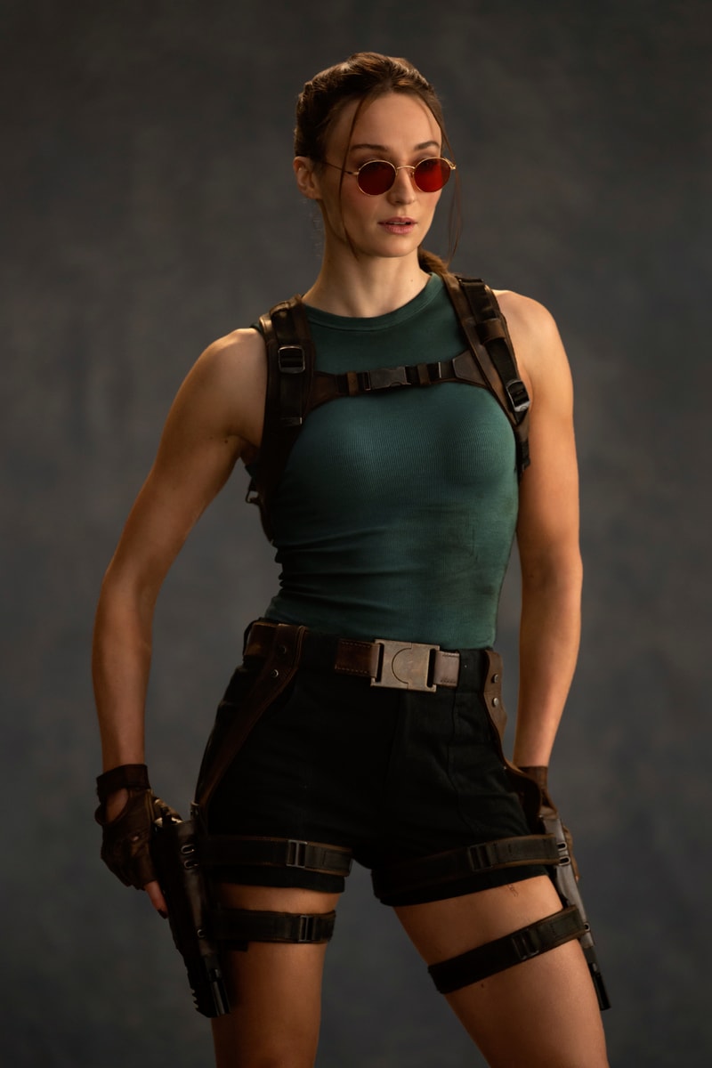 First Look Sophie Turner Lara Croft Prime Video Tomb Raider Series phoebe waller bridge