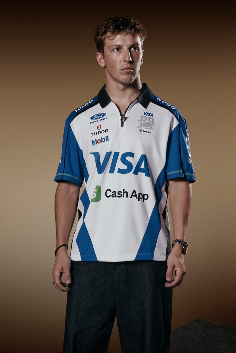 visa cash app red bull hugo f1 formula 1 team kit racing shirt 2026 Liam Lawson Arvid Lindblad driver young designer creator program