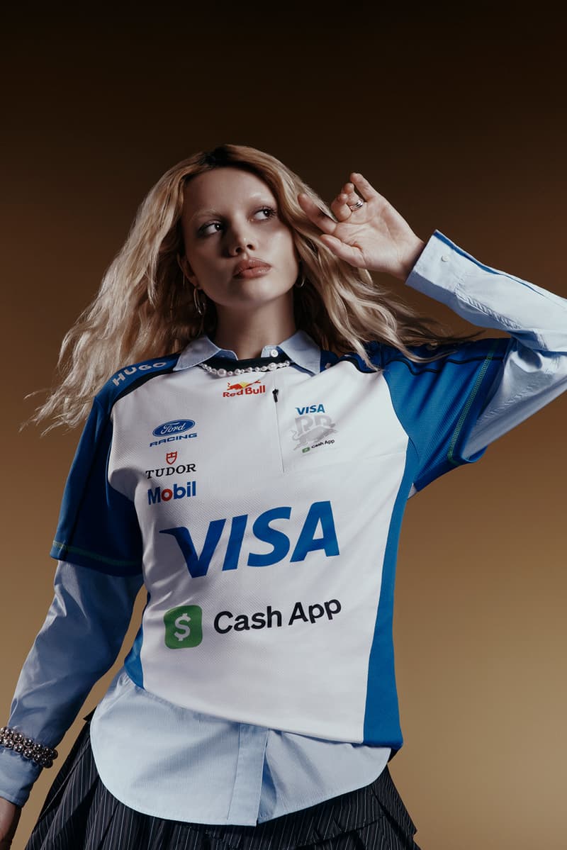 visa cash app red bull hugo f1 formula 1 team kit racing shirt 2026 Liam Lawson Arvid Lindblad driver young designer creator program