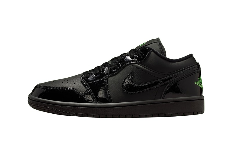 Air Jordan 1 Low “Black/Scream Green” Official Images