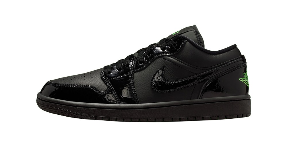Official Images of the Air Jordan 1 Low “Black/Scream Green”