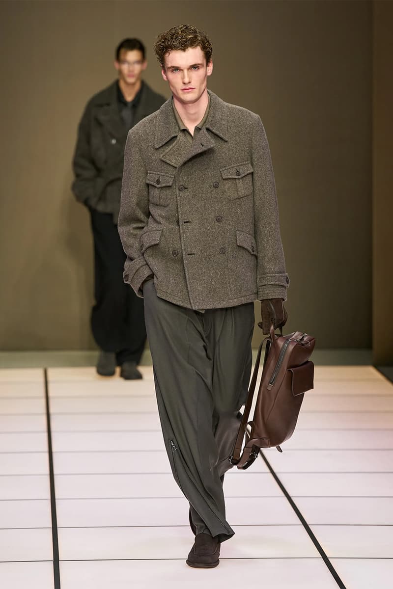 Giorgio Armani Fall/Winter 2026 Menswear Collection Milan Fashion Week Leo Dell’Orco