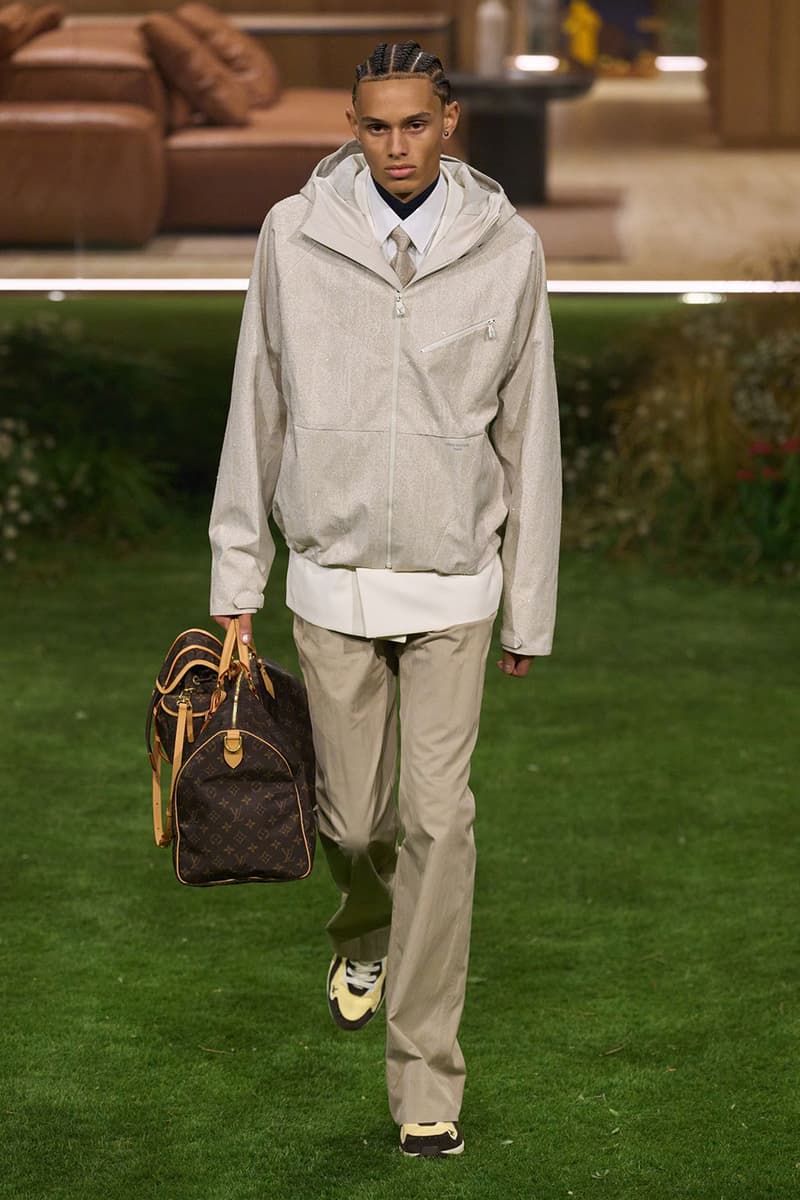 Pharrell Louis Vuitton Fall/Winter 2026 Menswear Paris Fashion Week Runway Collection slippers leather Pharrell's Louis Vuitton FW26 Menswear Collection Reimagines the Architecture of the Inhabited Uniform