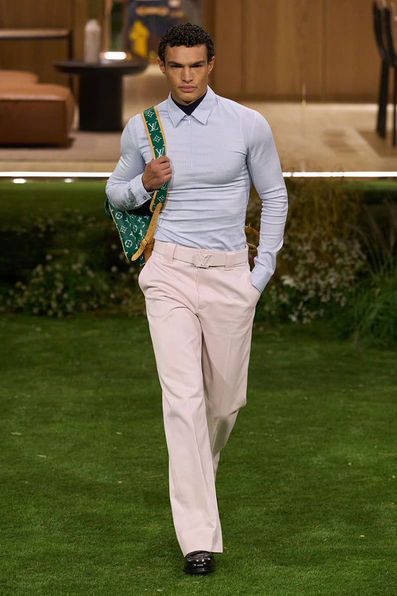 Pharrell Louis Vuitton Fall/Winter 2026 Menswear Paris Fashion Week Runway Collection slippers leather Pharrell's Louis Vuitton FW26 Menswear Collection Reimagines the Architecture of the Inhabited Uniform