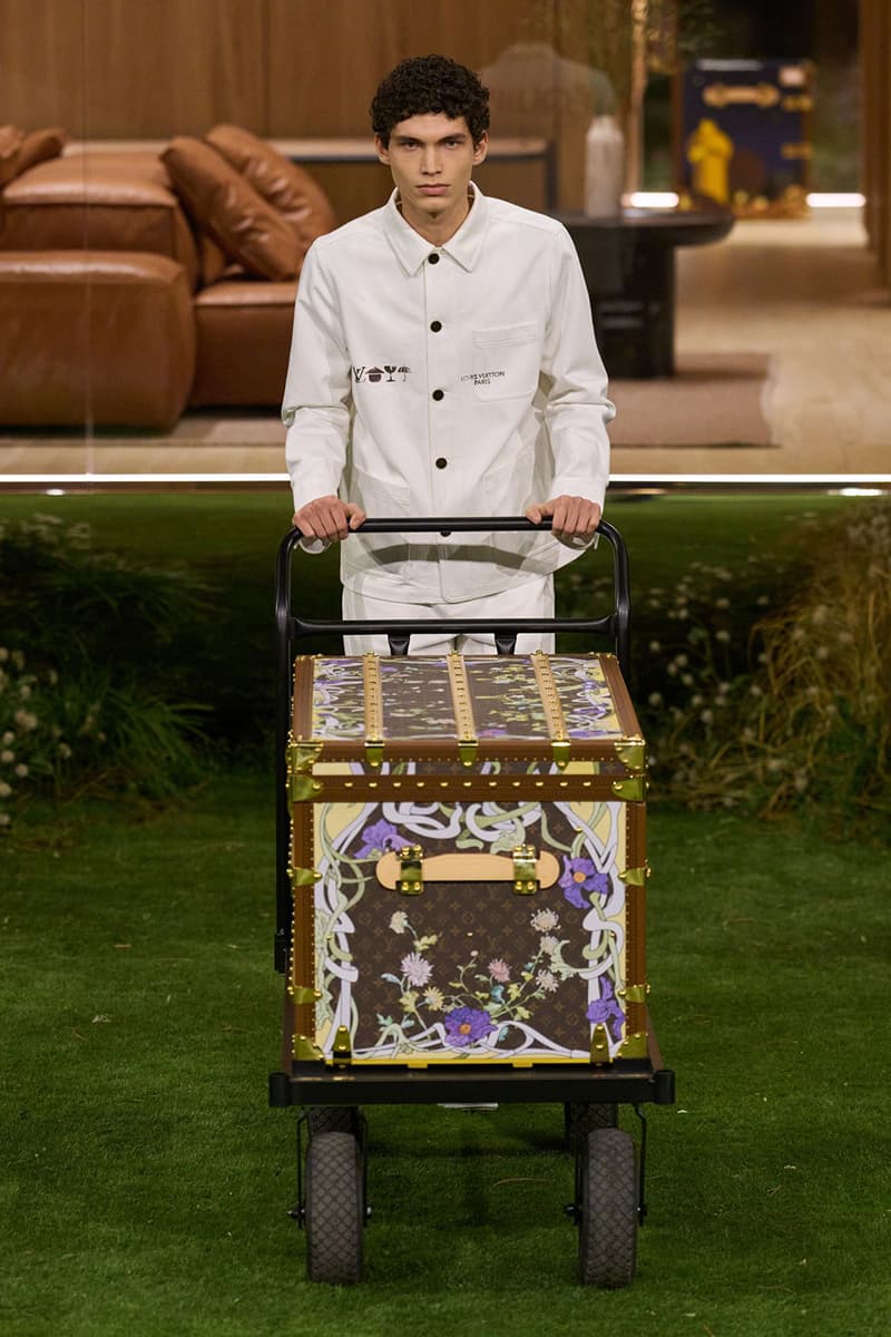 Pharrell Louis Vuitton Fall/Winter 2026 Menswear Paris Fashion Week Runway Collection slippers leather Pharrell's Louis Vuitton FW26 Menswear Collection Reimagines the Architecture of the Inhabited Uniform