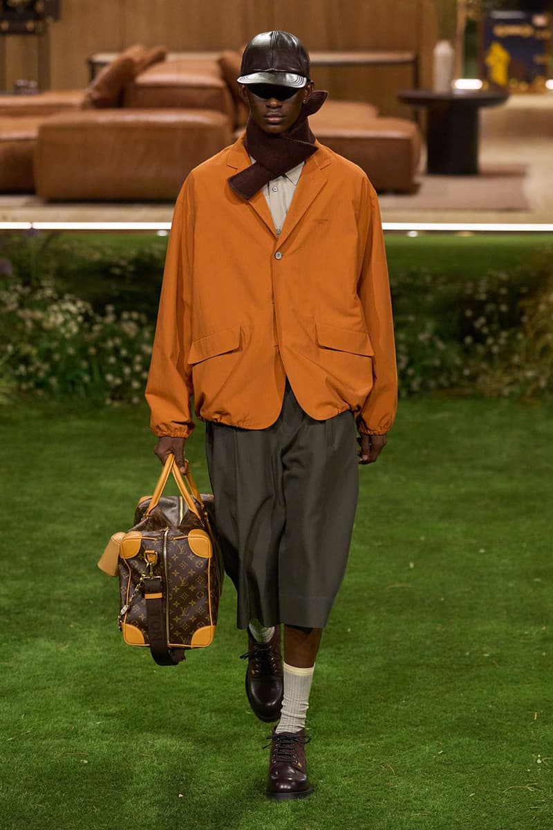 Pharrell Louis Vuitton Fall/Winter 2026 Menswear Paris Fashion Week Runway Collection slippers leather Pharrell's Louis Vuitton FW26 Menswear Collection Reimagines the Architecture of the Inhabited Uniform