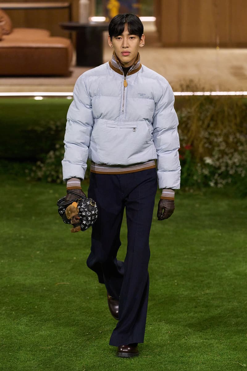 Pharrell Louis Vuitton Fall/Winter 2026 Menswear Paris Fashion Week Runway Collection slippers leather Pharrell's Louis Vuitton FW26 Menswear Collection Reimagines the Architecture of the Inhabited Uniform