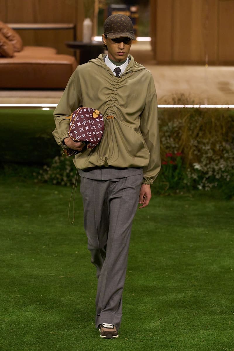 Pharrell Louis Vuitton Fall/Winter 2026 Menswear Paris Fashion Week Runway Collection slippers leather Pharrell's Louis Vuitton FW26 Menswear Collection Reimagines the Architecture of the Inhabited Uniform