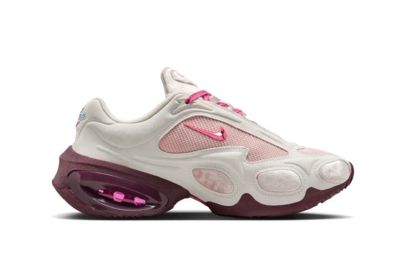 Nike Air Max Muse Valentine’s Day Sandstone Pink Bright Burgundy Red Sail-Peony Red IQ1152-666 Official Images
