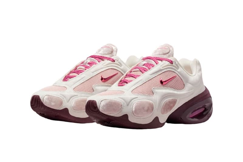 Nike Air Max Muse Valentine’s Day Sandstone Pink Bright Burgundy Red Sail-Peony Red IQ1152-666 Official Images