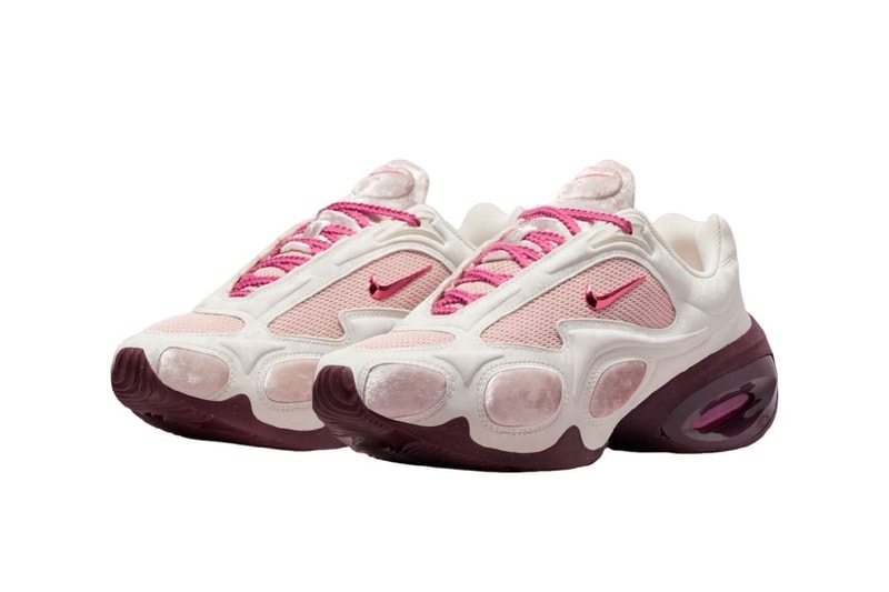 Nike Air Max Muse Valentine’s Day Sandstone Pink Bright Burgundy Red Sail-Peony Red IQ1152-666 Official Images