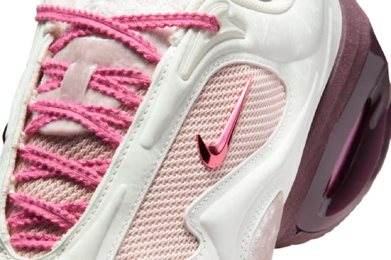 Nike Air Max Muse Valentine’s Day Sandstone Pink Bright Burgundy Red Sail-Peony Red IQ1152-666 Official Images