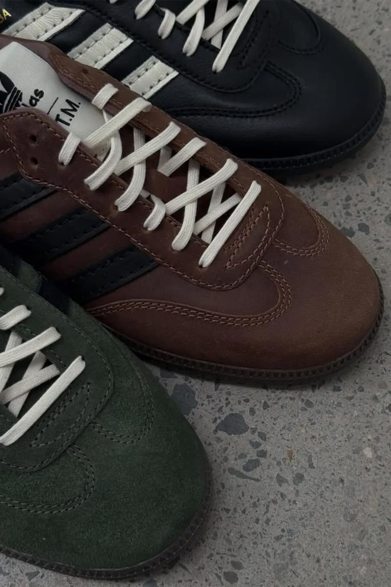 Song for the Mute x adidas Samba OG SFTM-010 First Look Paris Fashion Week Fall/Winter 2026 Black BrownGreen
