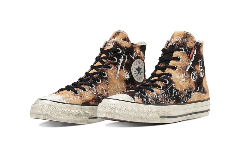 Netflix Stranger Things Converse All Star Aged 87 Pack Bleached Black Natural Blue Black Black Red Release Info