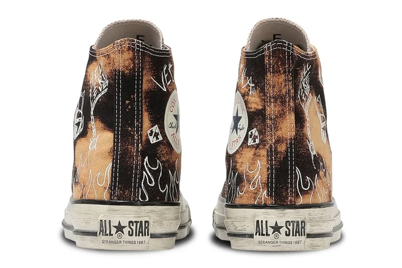 Netflix Stranger Things Converse All Star Aged 87 Pack Bleached Black Natural Blue Black Black Red Release Info