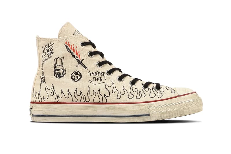 Netflix Stranger Things Converse All Star Aged 87 Pack Bleached Black Natural Blue Black Black Red Release Info