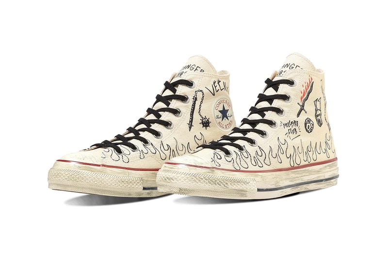 Netflix Stranger Things Converse All Star Aged 87 Pack Bleached Black Natural Blue Black Black Red Release Info