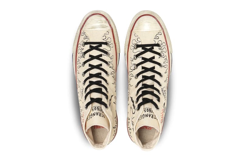 Netflix Stranger Things Converse All Star Aged 87 Pack Bleached Black Natural Blue Black Black Red Release Info