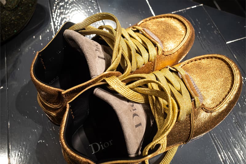 Closer Look at the Dior Roadie off the FW26 Runway jonathan anderson skate shoes foreset green navy tweed calfskin