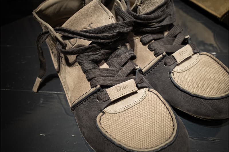 Closer Look at the Dior Roadie off the FW26 Runway jonathan anderson skate shoes foreset green navy tweed calfskin