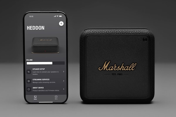 Marshall Heddon Wi‑Fi music streaming hub powering multi-room audio with connected Marshall home speakers