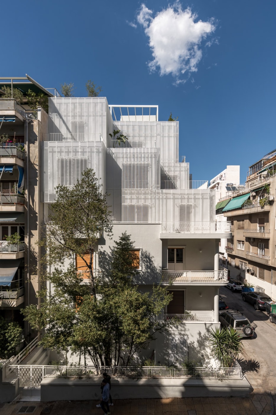 Arid “Veil” 1951 Corner Building Patissia District Athens Architecture Design 
